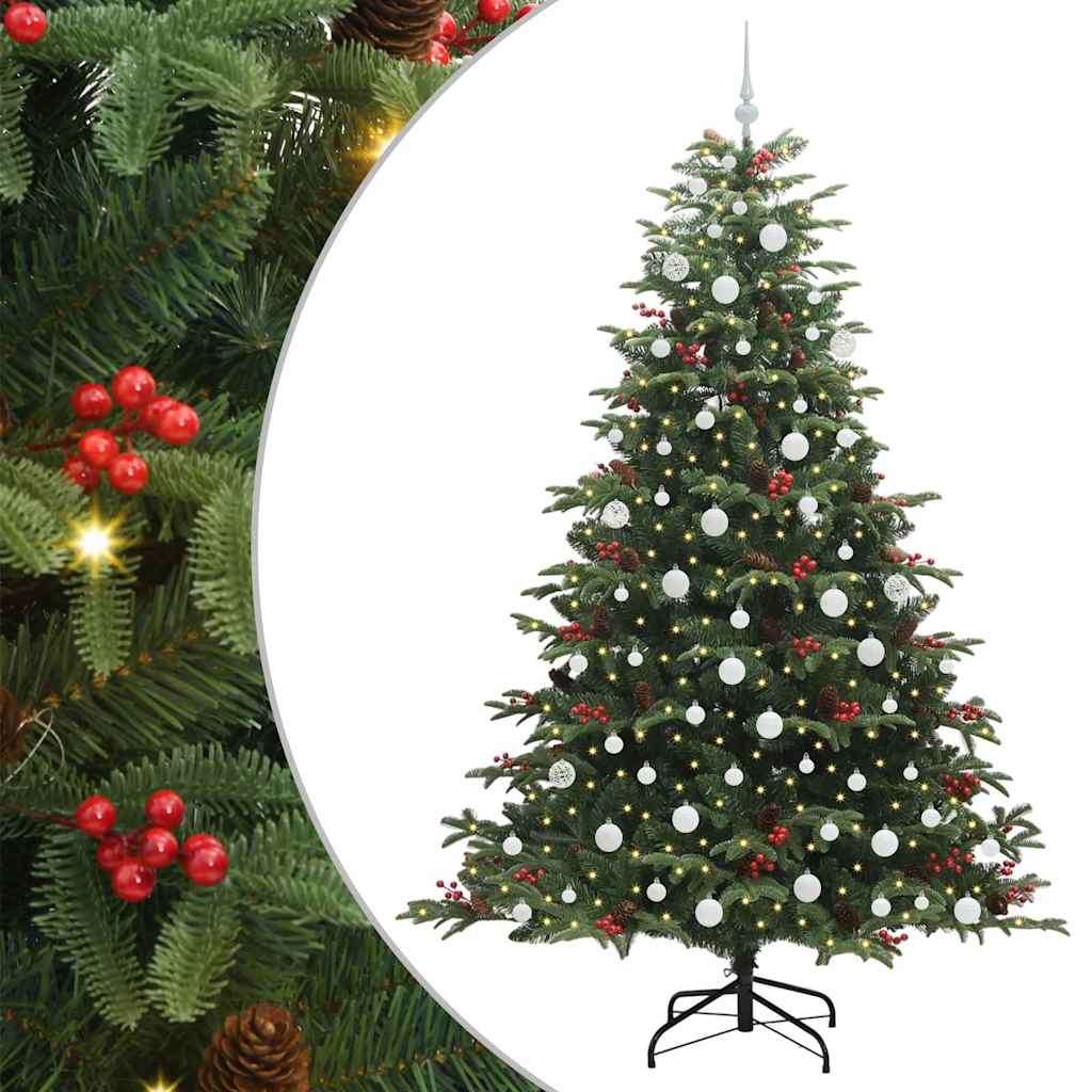 Vidaxx künstlicher Weihnachtsbaum grün 210 cm PVC und Metall und Kunststoff