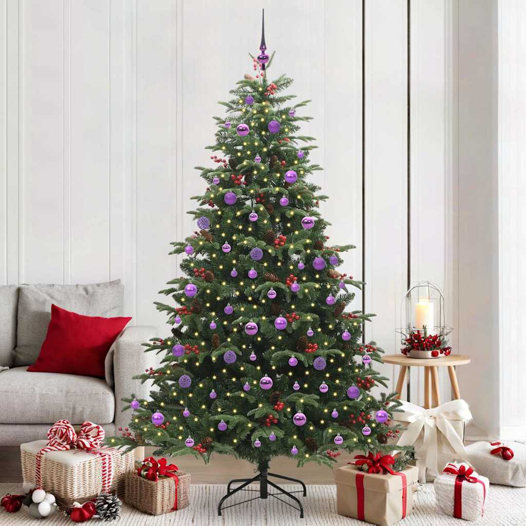 Vidaxx künstlicher Weihnachtsbaum grün 210 cm PVC und Metall und Kunststoff