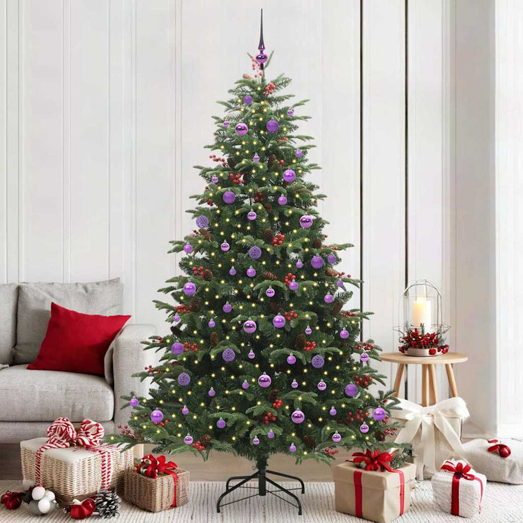 Vidaxx künstlicher Weihnachtsbaum grün 210 cm PVC und Metall und Kunststoff