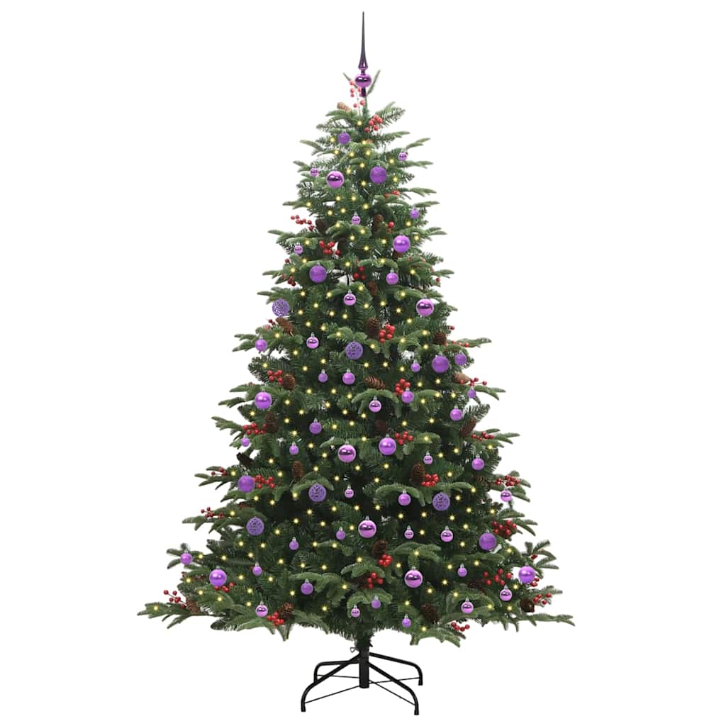 Vidaxx künstlicher Weihnachtsbaum grün 210 cm PVC und Metall und Kunststoff