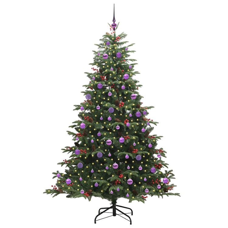 Vidaxx künstlicher Weihnachtsbaum grün 210 cm PVC und Metall und Kunststoff