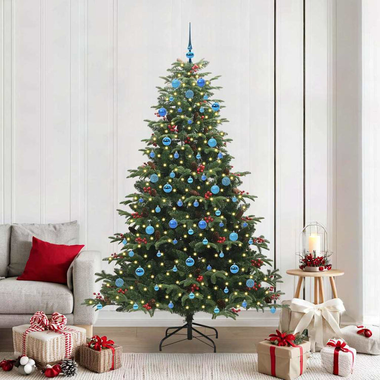 Vidaxx künstlicher Weihnachtsbaum grün 210 cm PVC und Metall und Kunststoff