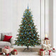 Vidaxx künstlicher Weihnachtsbaum grün 210 cm PVC und Metall und Kunststoff