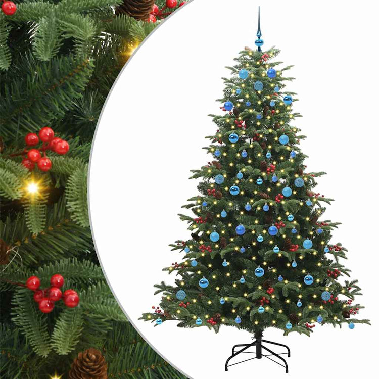 Vidaxx künstlicher Weihnachtsbaum grün 210 cm PVC und Metall und Kunststoff
