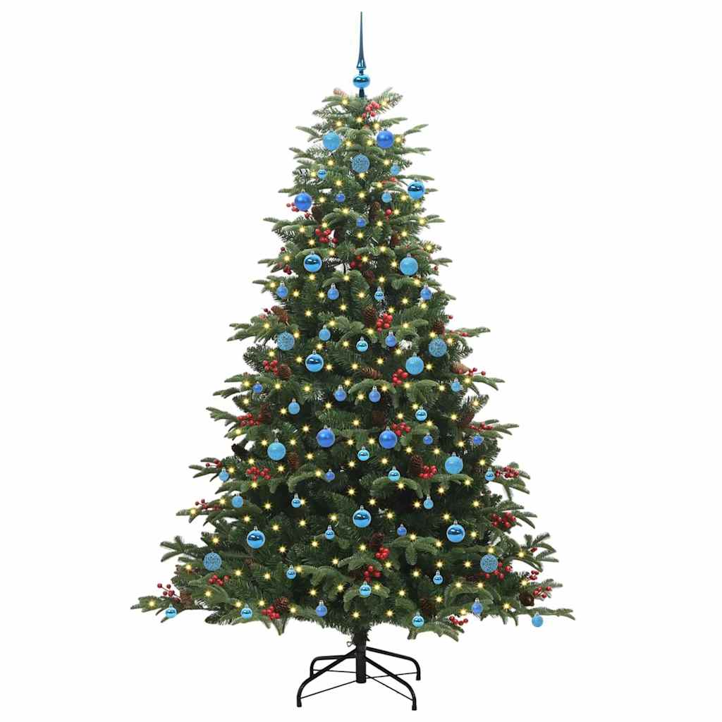 Vidaxx künstlicher Weihnachtsbaum grün 210 cm PVC und Metall und Kunststoff