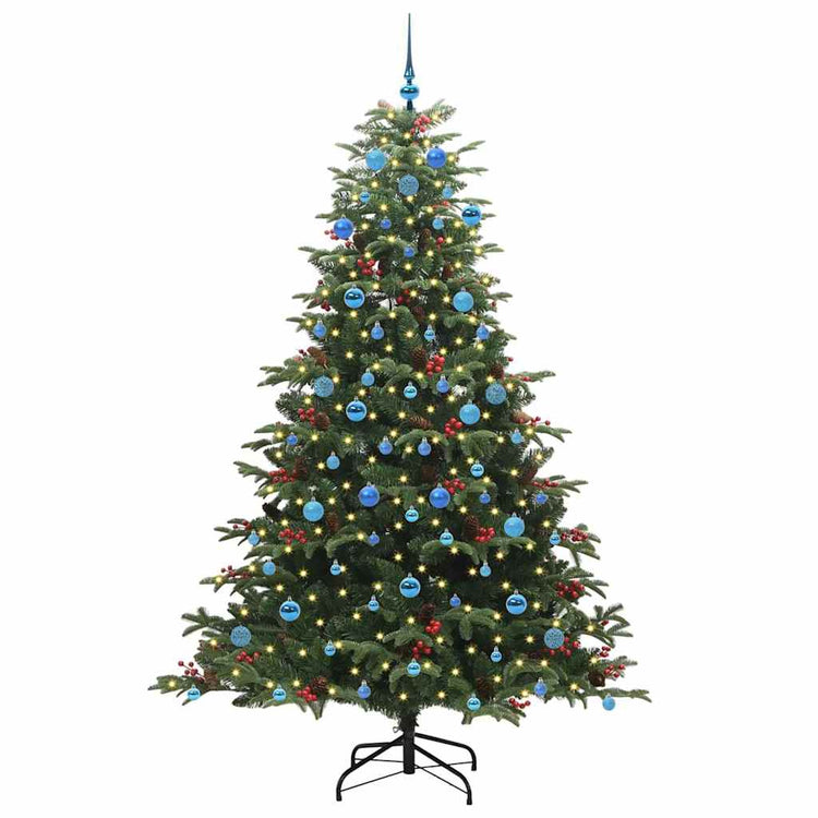 Vidaxx künstlicher Weihnachtsbaum grün 210 cm PVC und Metall und Kunststoff