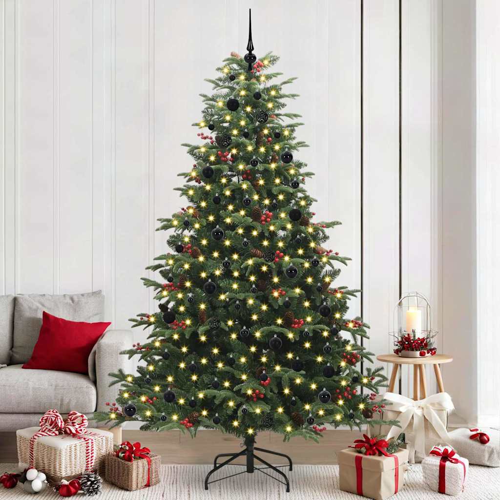 Vidaxx künstlicher Weihnachtsbaum grün 240 cm PVC und Metall und Kunststoff