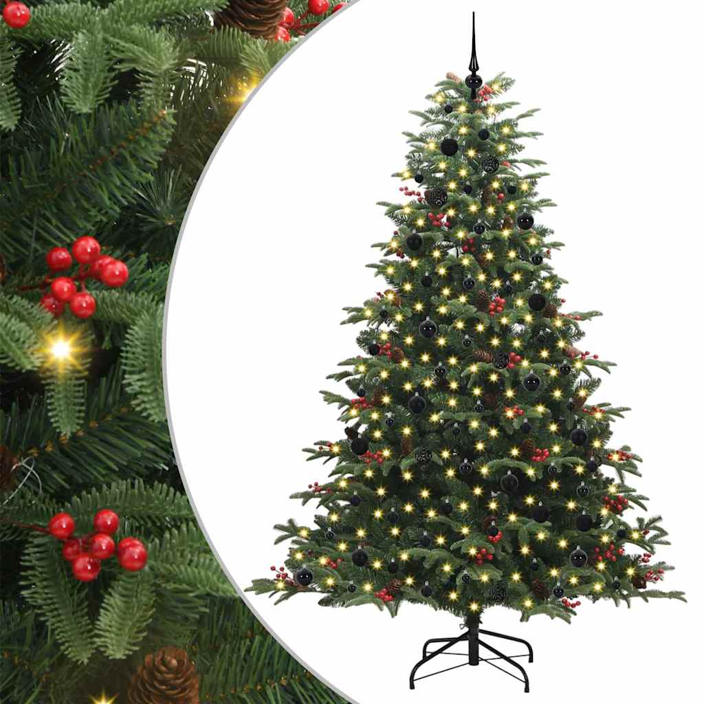 Vidaxx künstlicher Weihnachtsbaum grün 240 cm PVC und Metall und Kunststoff