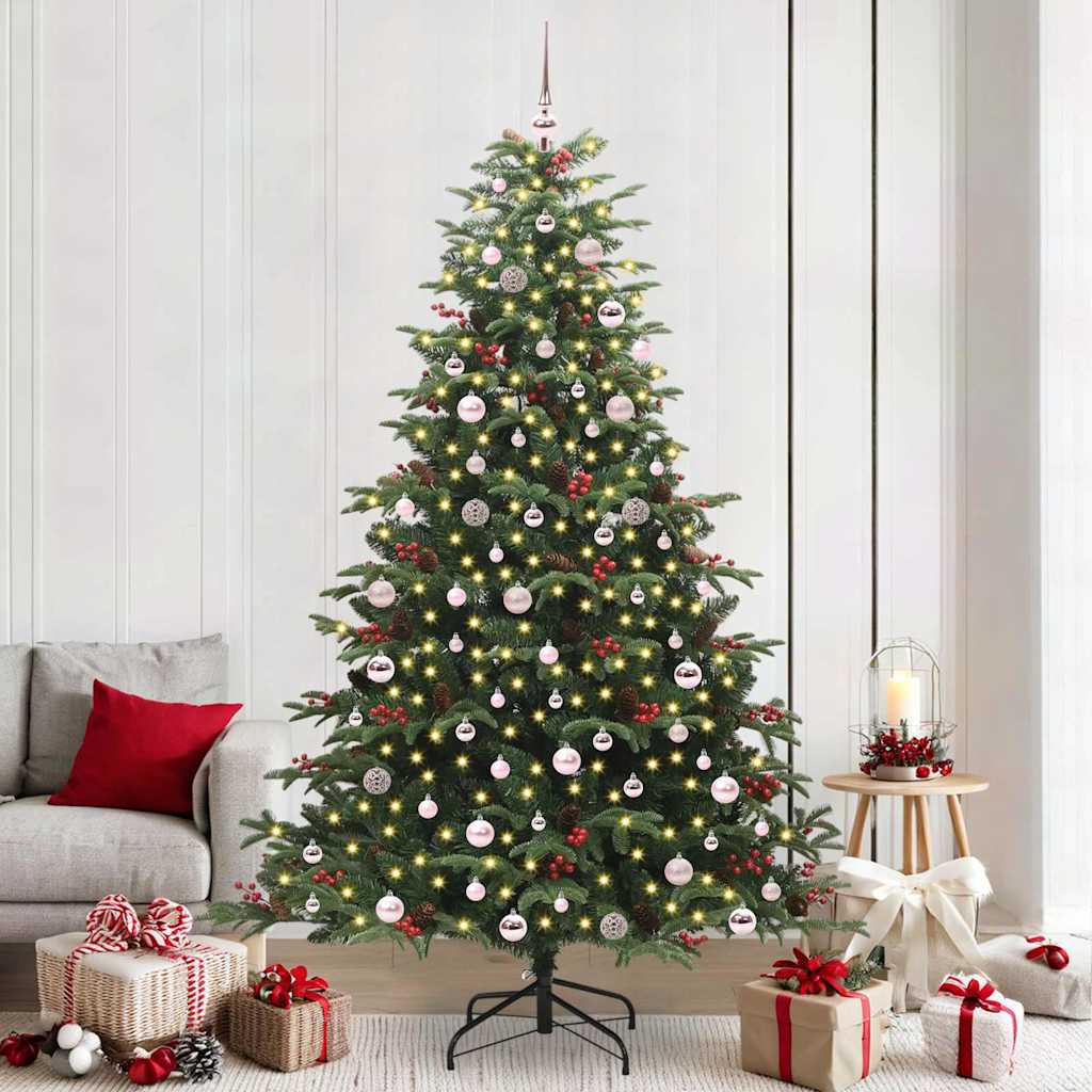 Vidaxx künstlicher Weihnachtsbaum grün 240 cm PVC und Metall und Kunststoff