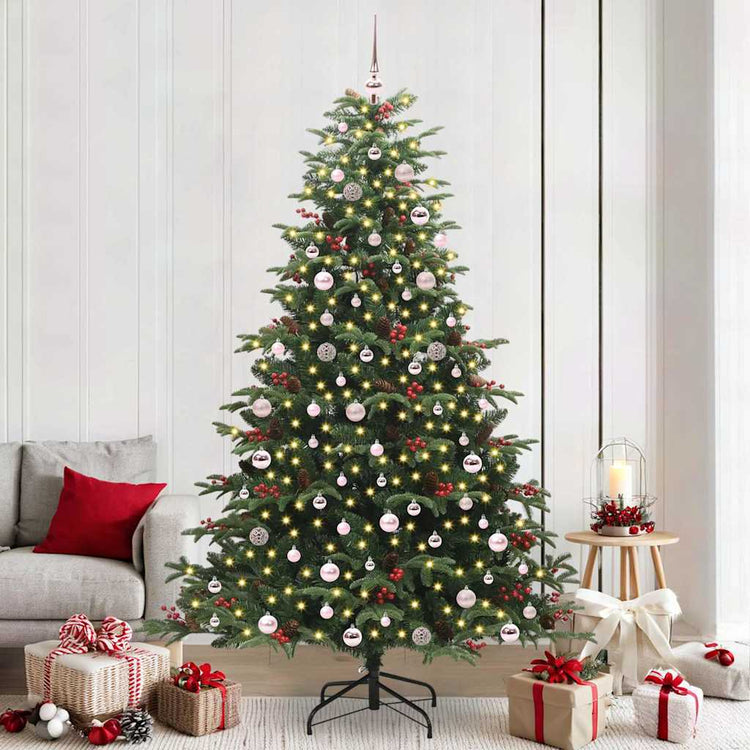Vidaxx künstlicher Weihnachtsbaum grün 240 cm PVC und Metall und Kunststoff