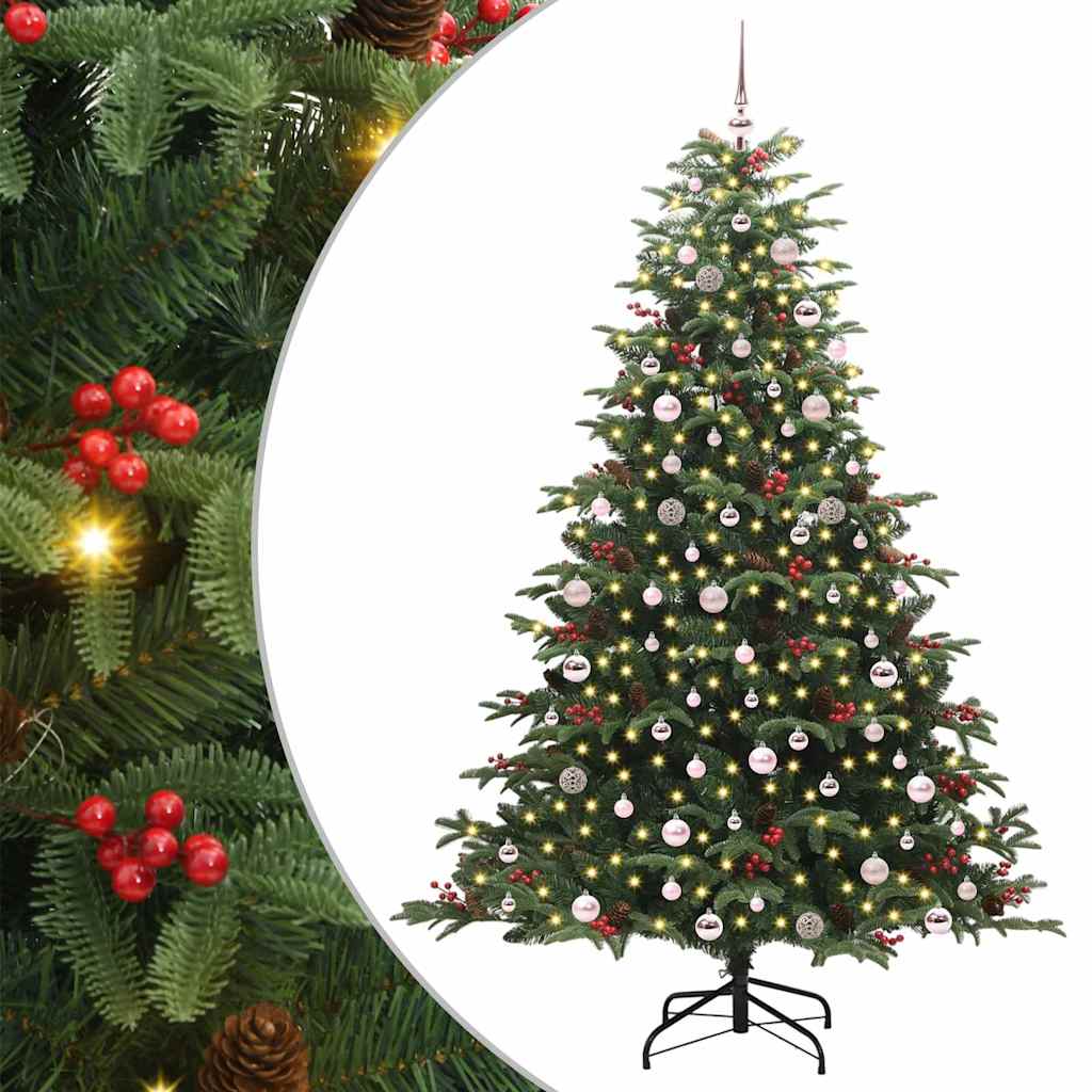 Vidaxx künstlicher Weihnachtsbaum grün 240 cm PVC und Metall und Kunststoff