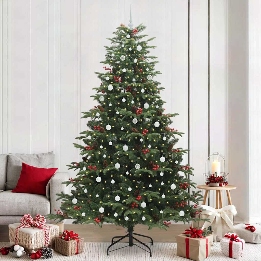 Vidaxx künstlicher Weihnachtsbaum grün 240 cm PVC und Metall und Kunststoff