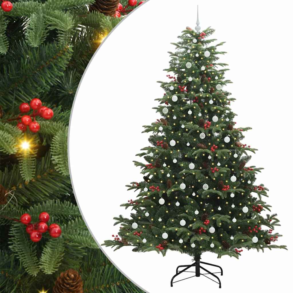 Vidaxx künstlicher Weihnachtsbaum grün 240 cm PVC und Metall und Kunststoff