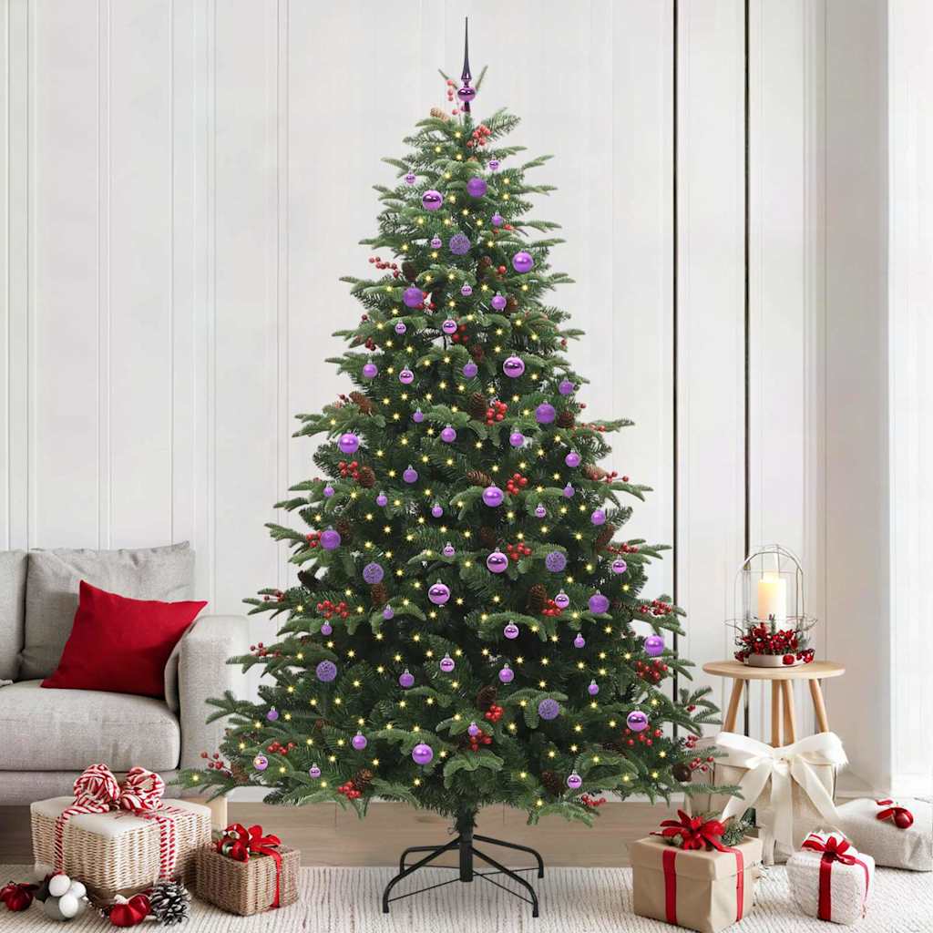 Vidaxx künstlicher Weihnachtsbaum grün 240 cm PVC und Metall und Kunststoff