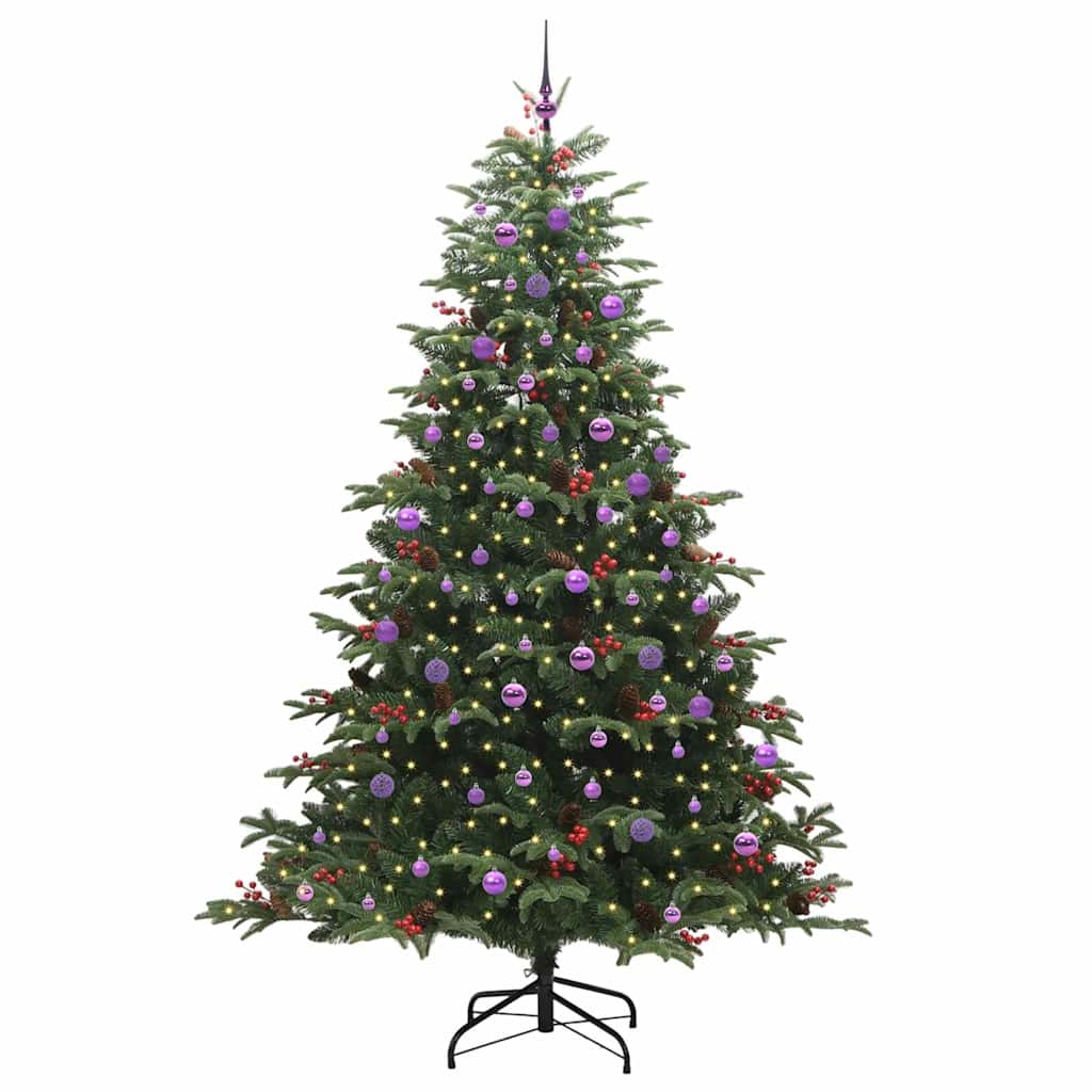 Vidaxx künstlicher Weihnachtsbaum grün 240 cm PVC und Metall und Kunststoff