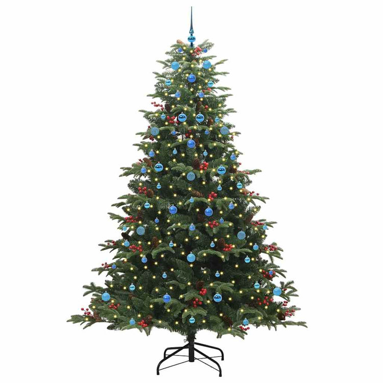Vidaxx künstlicher Weihnachtsbaum grün 240 cm PVC und Metall und Kunststoff