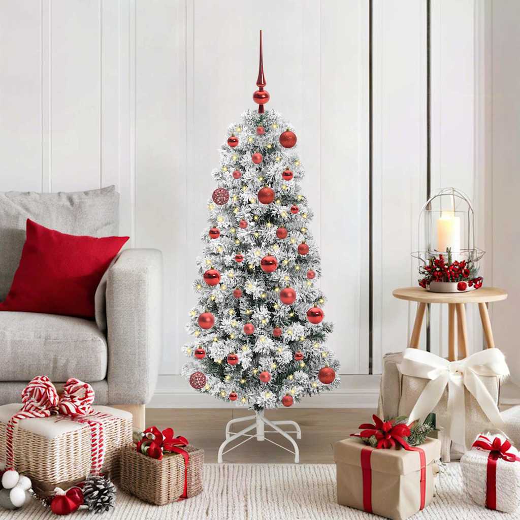 Vidaxx künstlicher klappbarer Weihnachtsbaum grün und weiß 120 cm