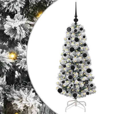 Vidaxx künstlicher klappbarer Weihnachtsbaum grün und weiß 120 cm