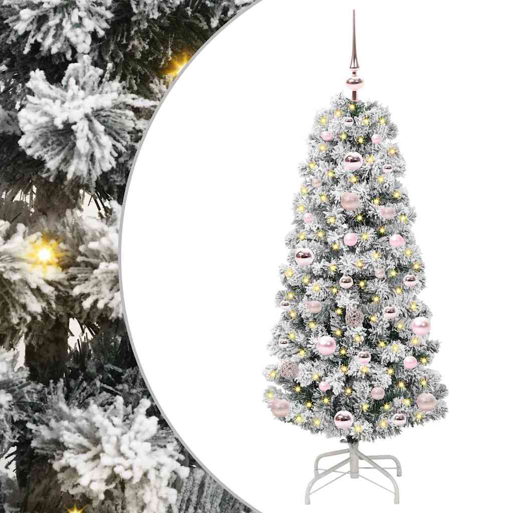 Vidaxx künstlicher klappbarer Weihnachtsbaum grün und weiß 120 cm