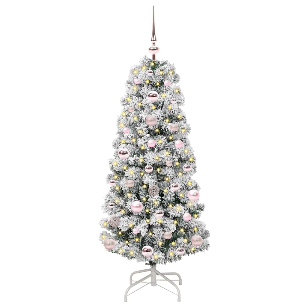 Vidaxx künstlicher klappbarer Weihnachtsbaum grün und weiß 120 cm