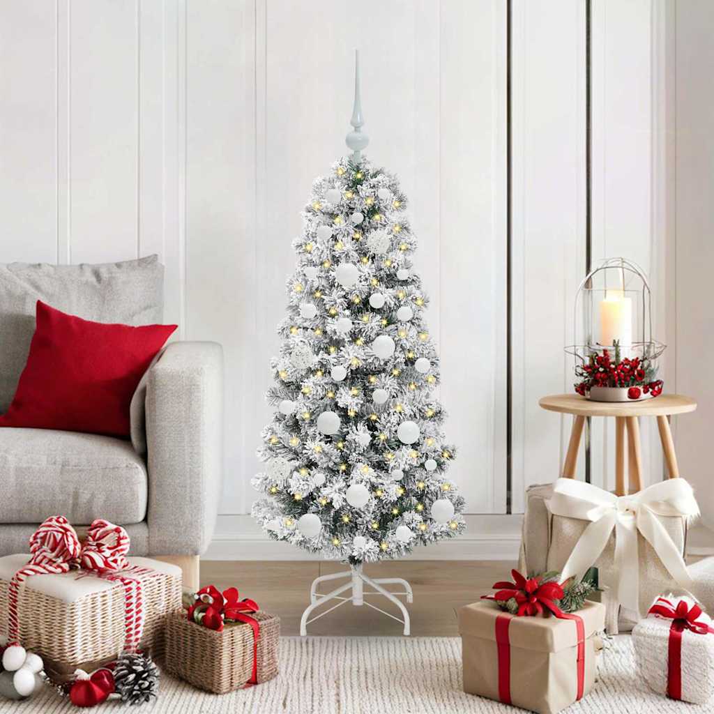 Vidaxx künstlicher klappbarer Weihnachtsbaum grün und weiß 120 cm