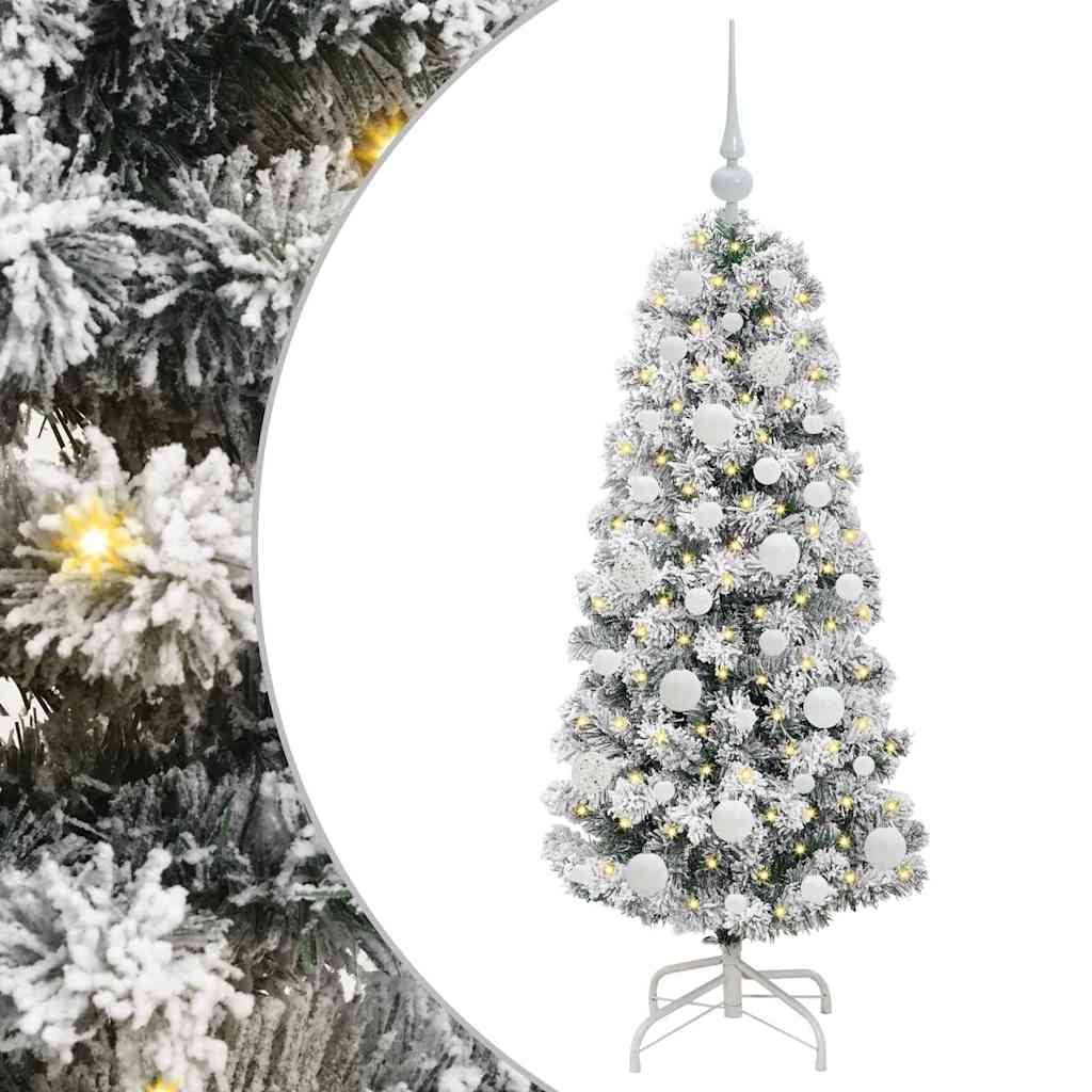 Vidaxx künstlicher klappbarer Weihnachtsbaum grün und weiß 120 cm