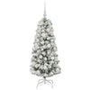Vidaxx künstlicher klappbarer Weihnachtsbaum grün und weiß 120 cm