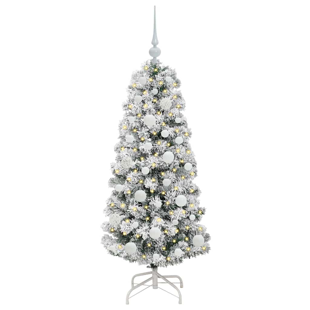 Vidaxx künstlicher klappbarer Weihnachtsbaum grün und weiß 120 cm