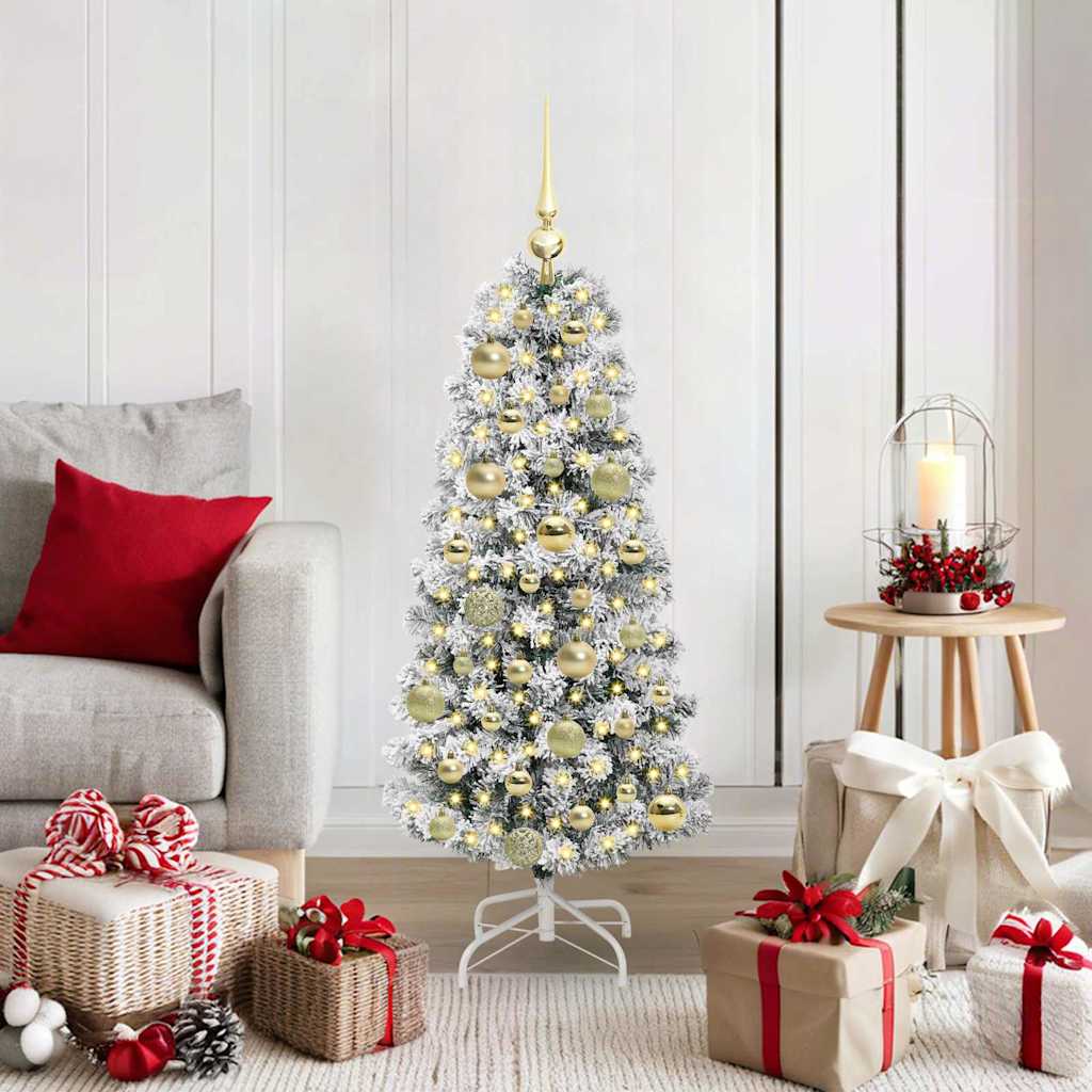 Vidaxx künstlicher klappbarer Weihnachtsbaum grün und weiß 120 cm