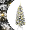 Vidaxx künstlicher klappbarer Weihnachtsbaum grün und weiß 120 cm