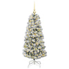 Vidaxx künstlicher klappbarer Weihnachtsbaum grün und weiß 120 cm
