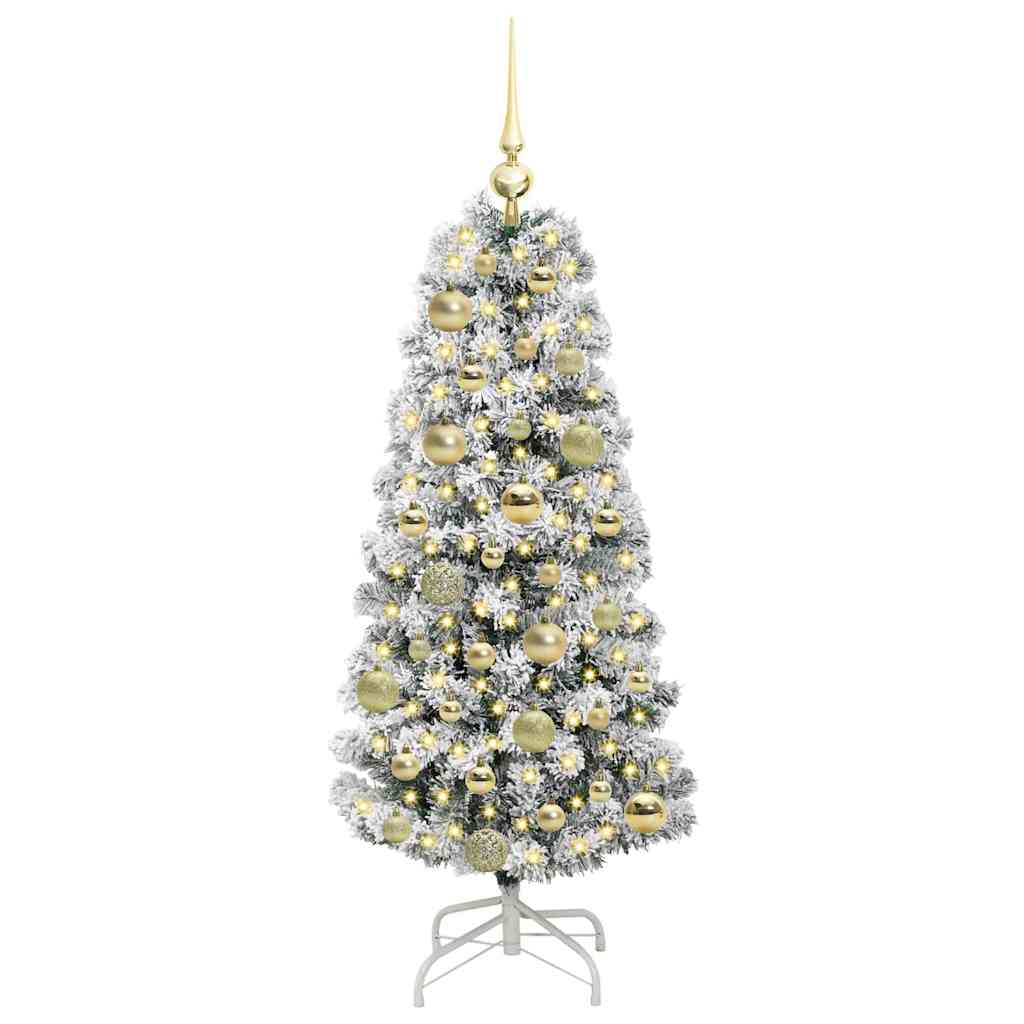 Vidaxx künstlicher klappbarer Weihnachtsbaum grün und weiß 120 cm
