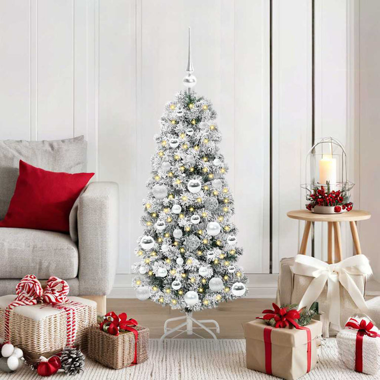 Vidaxx künstlicher klappbarer Weihnachtsbaum grün und weiß 120 cm