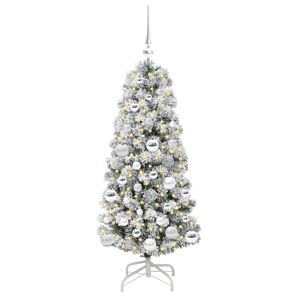 Vidaxx künstlicher klappbarer Weihnachtsbaum grün und weiß 120 cm