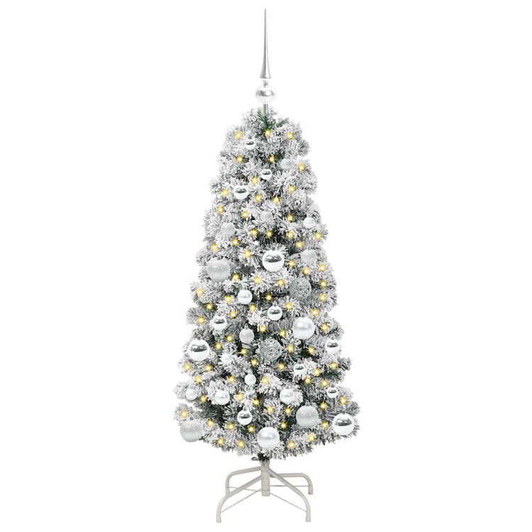 Vidaxx künstlicher klappbarer Weihnachtsbaum grün und weiß 120 cm