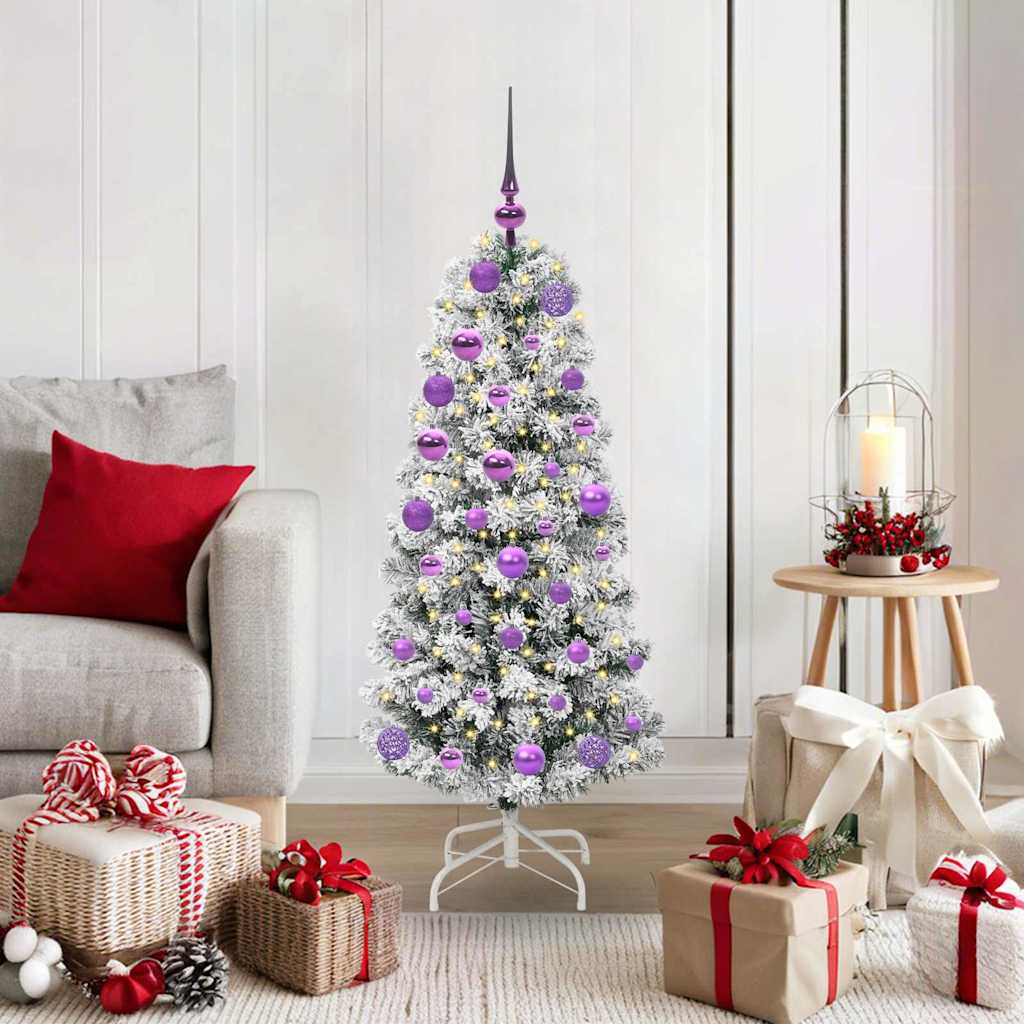 Vidaxx künstlicher klappbarer Weihnachtsbaum grün und weiß 120 cm