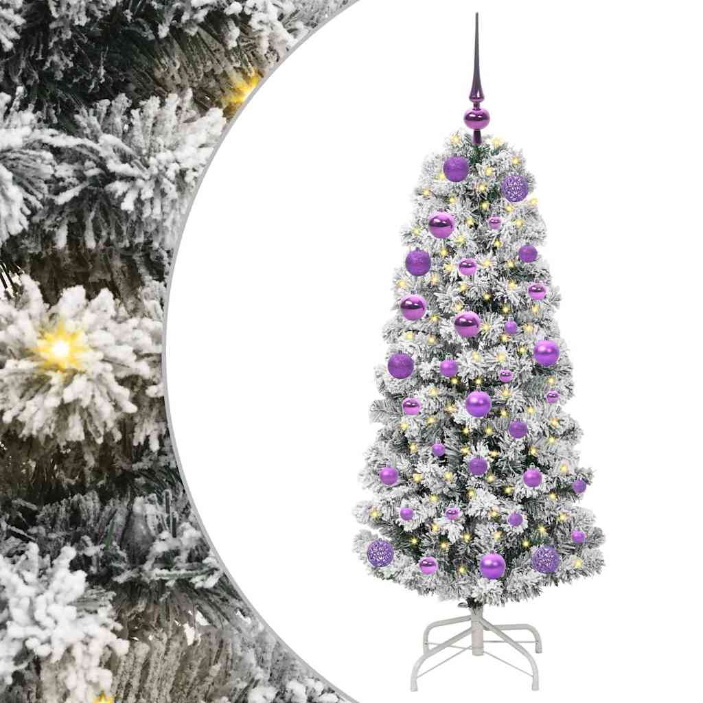 Vidaxx künstlicher klappbarer Weihnachtsbaum grün und weiß 120 cm