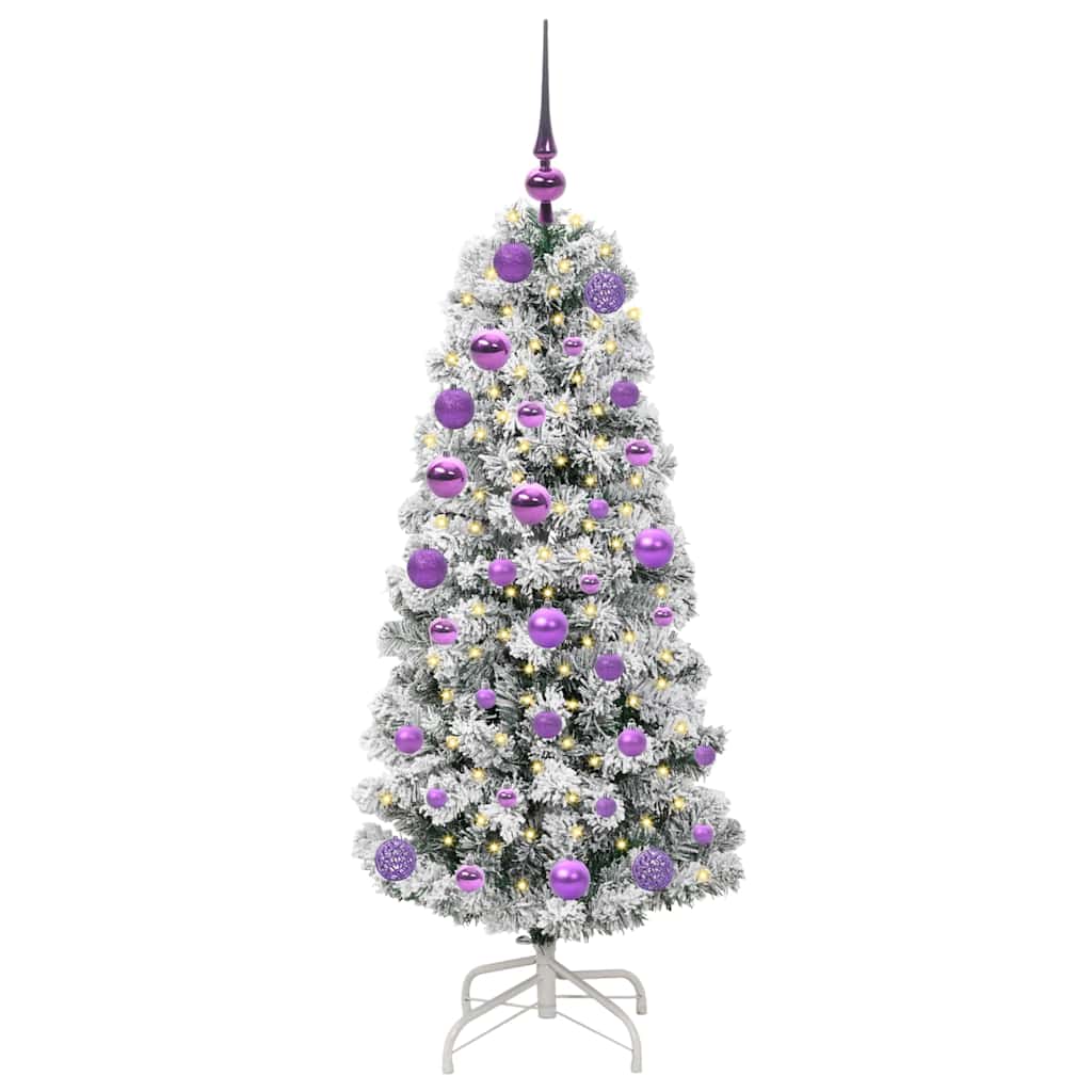 Vidaxx künstlicher klappbarer Weihnachtsbaum grün und weiß 120 cm