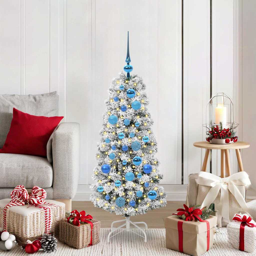 Vidaxx künstlicher klappbarer Weihnachtsbaum grün und weiß 120 cm