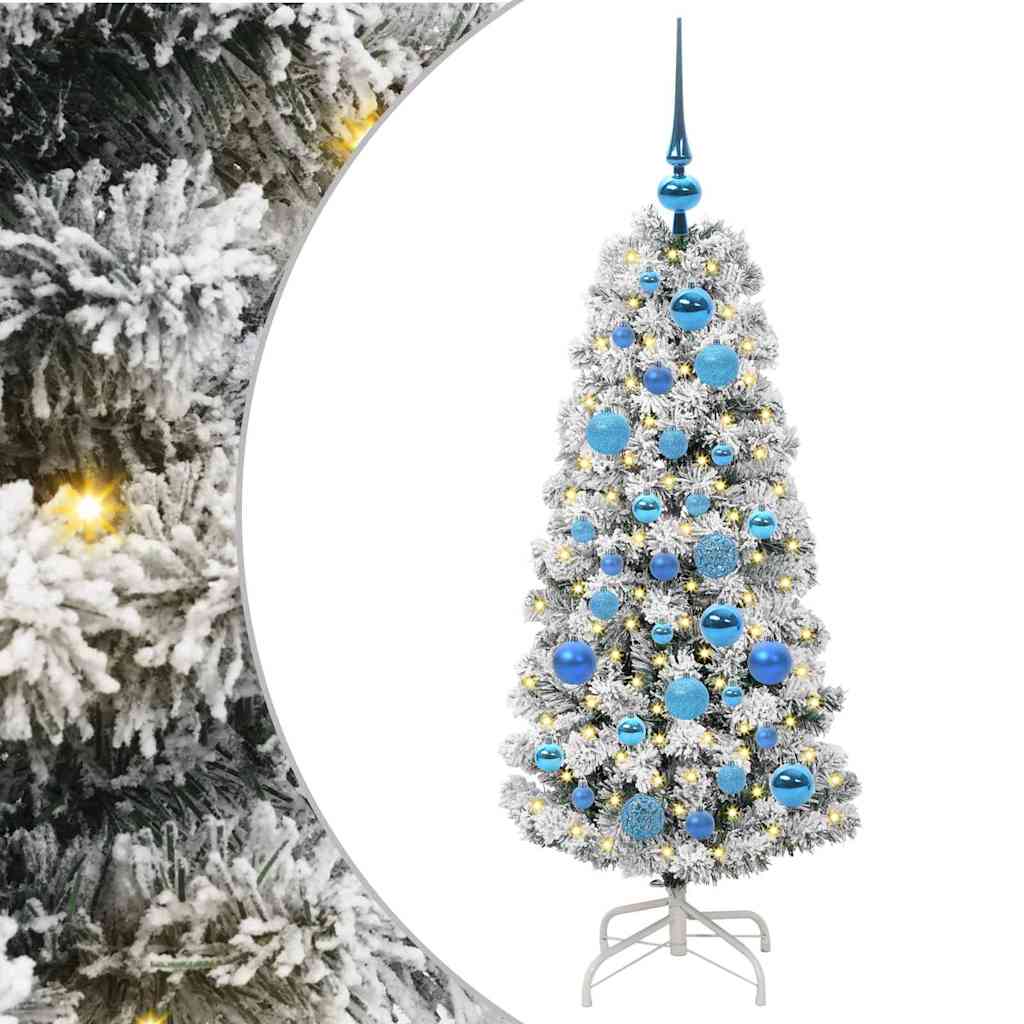 Vidaxx künstlicher klappbarer Weihnachtsbaum grün und weiß 120 cm