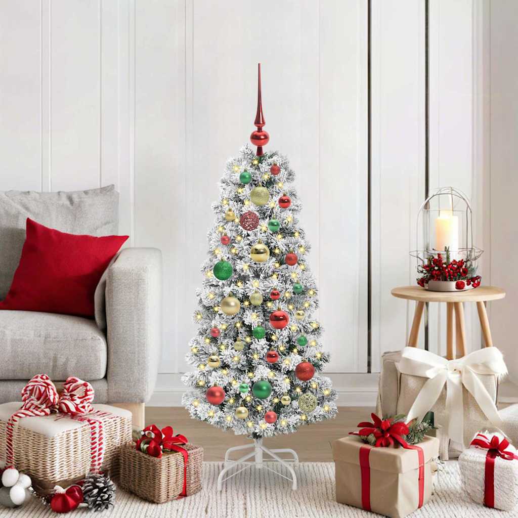 Vidaxx künstlicher klappbarer Weihnachtsbaum grün und weiß 120 cm