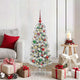 Vidaxx künstlicher klappbarer Weihnachtsbaum grün und weiß 120 cm