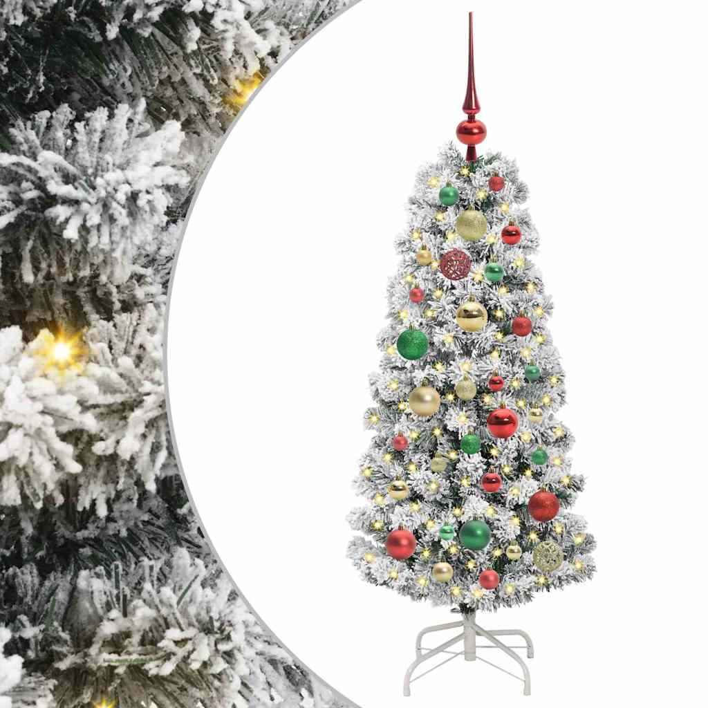 Vidaxx künstlicher klappbarer Weihnachtsbaum grün und weiß 120 cm