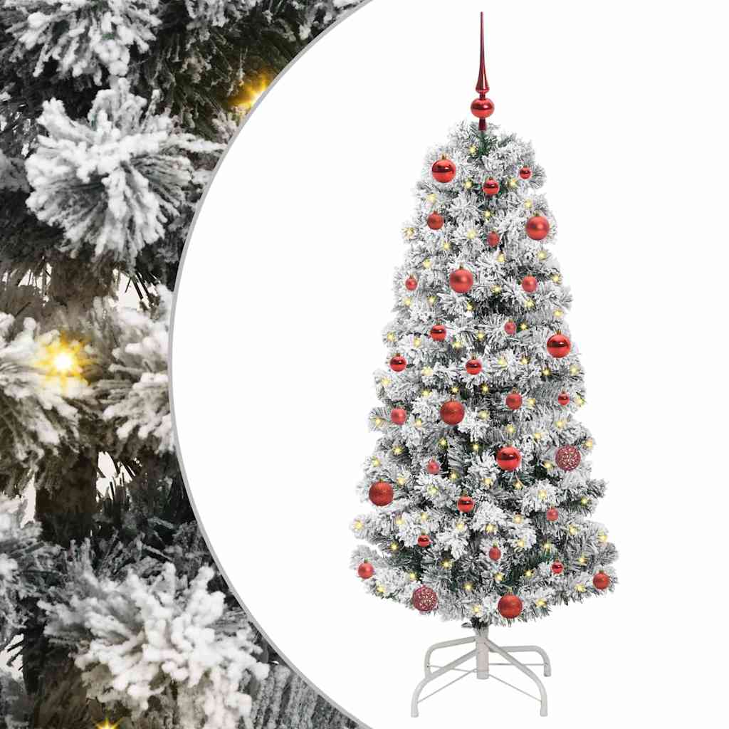 Vidaxx künstlicher klappbarer Weihnachtsbaum grün und weiß 150 cm