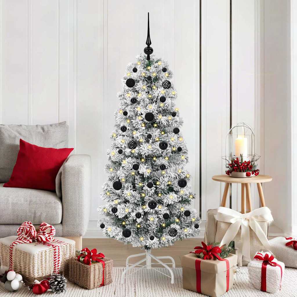 Vidaxx künstlicher klappbarer Weihnachtsbaum grün und weiß 150 cm