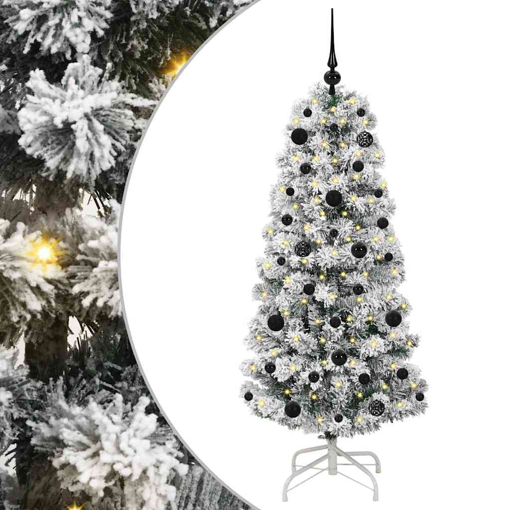 Vidaxx künstlicher klappbarer Weihnachtsbaum grün und weiß 150 cm