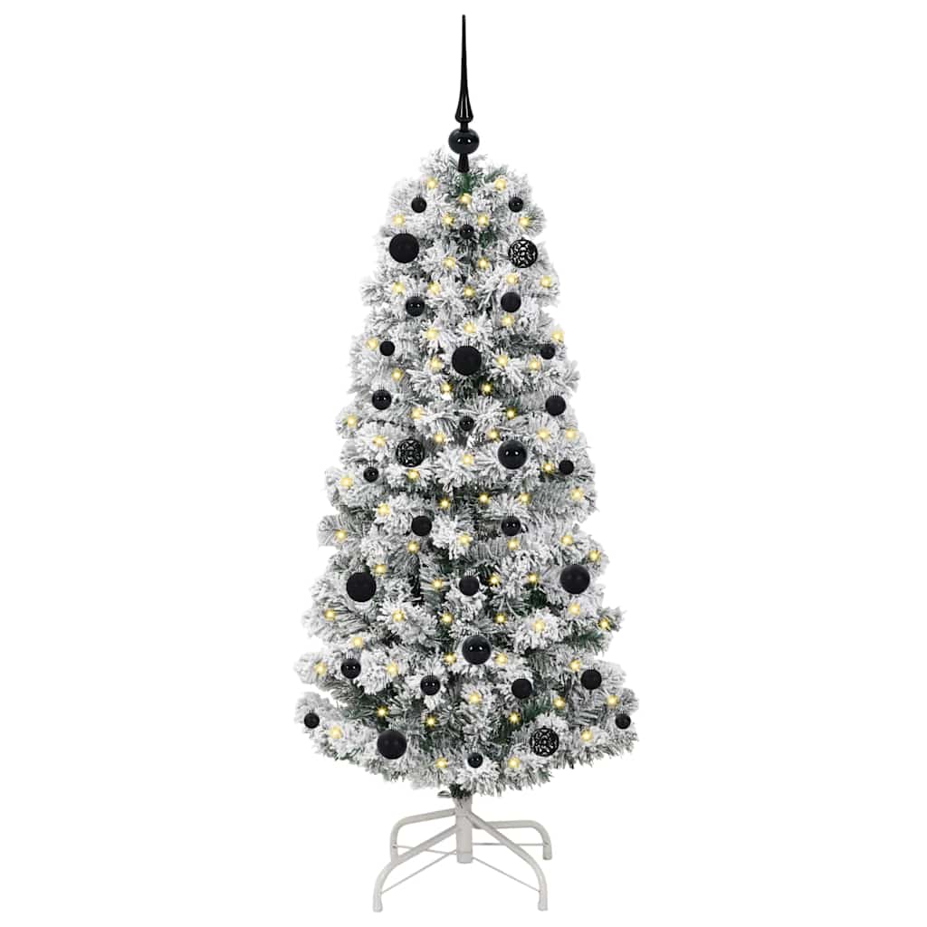 Vidaxx künstlicher klappbarer Weihnachtsbaum grün und weiß 150 cm