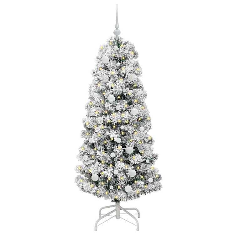 Vidaxx künstlicher klappbarer Weihnachtsbaum grün und weiß 150 cm