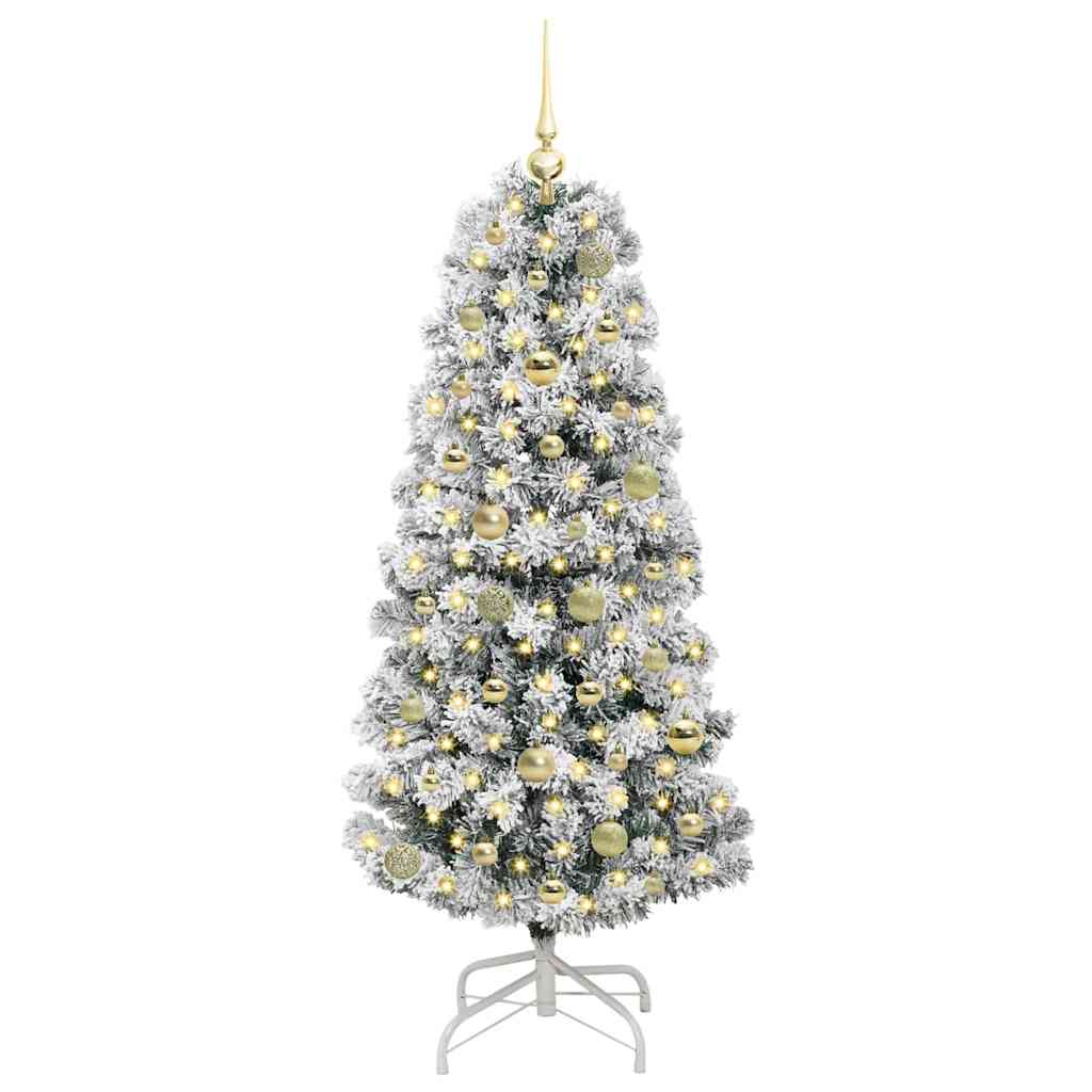 Vidaxx künstlicher klappbarer Weihnachtsbaum grün und weiß 150 cm