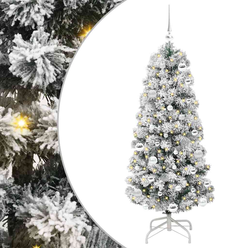 Vidaxx künstlicher klappbarer Weihnachtsbaum grün und weiß 150 cm